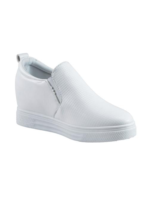 white pu plimsolls casual shoes - 14441085 - Standard Image - 1