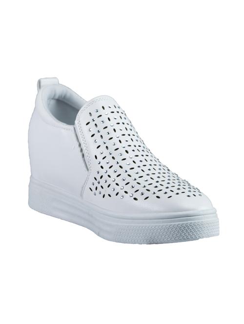 white pu plimsolls casual shoes - 14441091 - Standard Image - 1