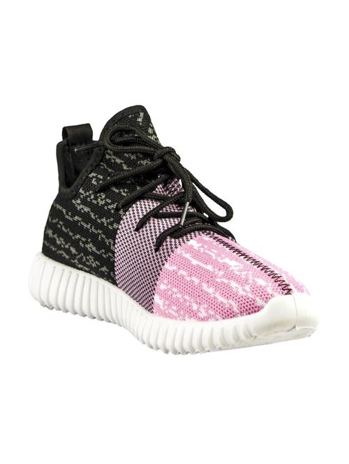 pink mesh laceup sports shoes - 14441094 - Standard Image - 1