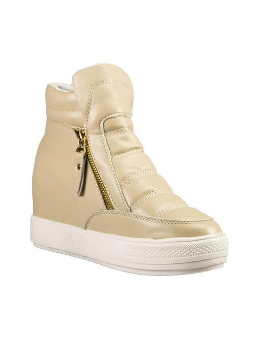 beige pu plimsolls sneakers - 14441113 - Standard Image - 1