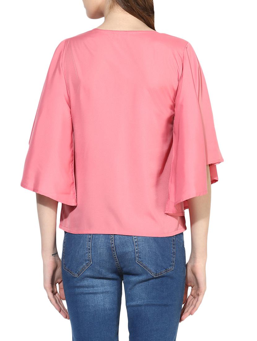 pink bell sleeved top - 14441220 - Zoom Image - 3