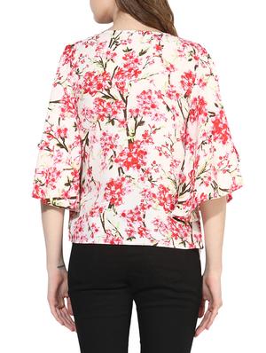 white floral bell sleevedtop - 14441223 - Standard Image - 3