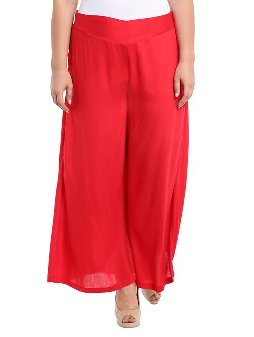 red cotton palazzo - 14441833 - Very Small Image - 1