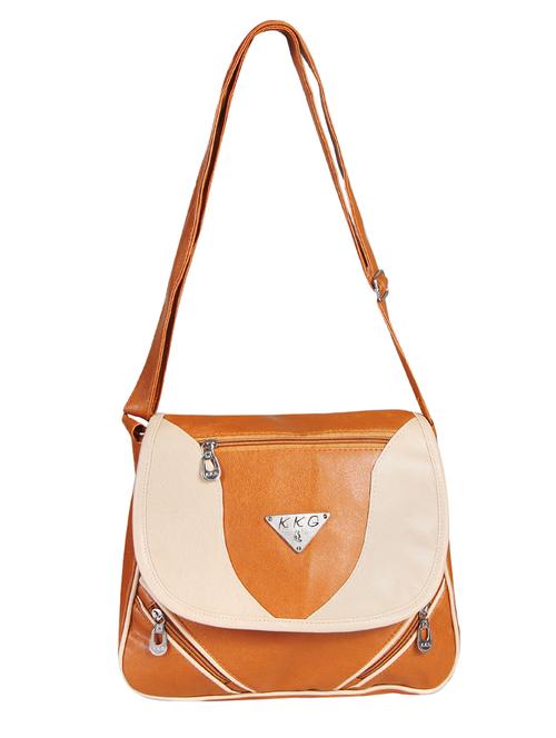 brown leather regular sling bag - 14441875 - Very Small Image - 1