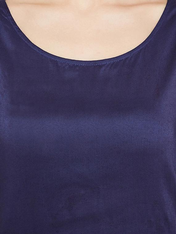blue cold shoulder shift dress - 14442221 - Zoom Image - 4