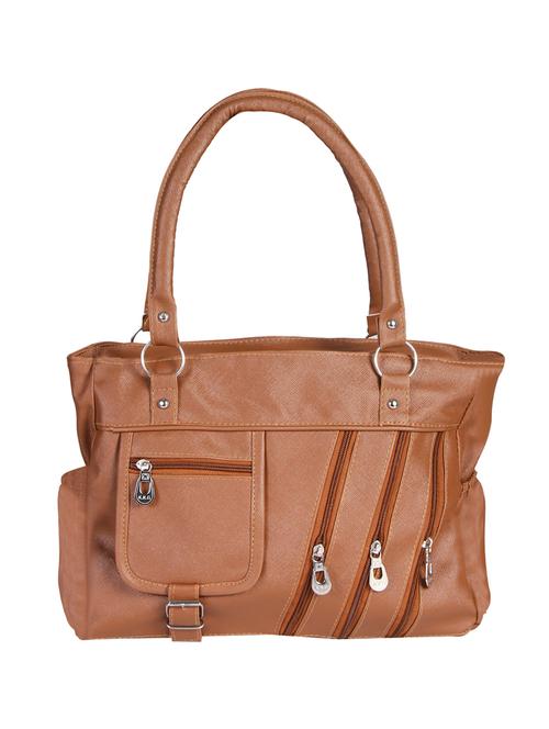 brown leather regular handbag - 14442618 - Very Small Image - 1