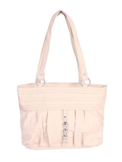 cream leather regular handbag - 14442624 - Very Small Image - 1