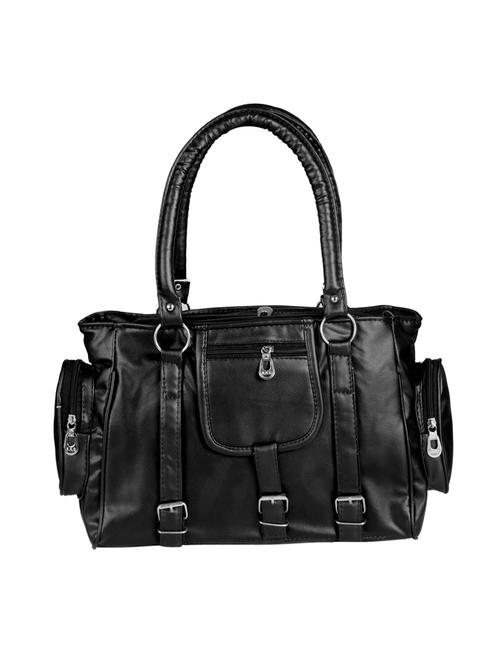 black leather regular handbag - 14442633 - Very Small Image - 1