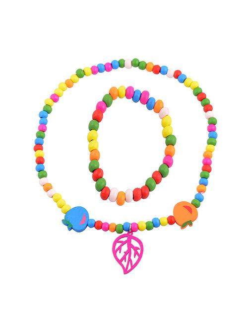 multi colored plastic necklace set - 14443125 - Very Small Image - 1