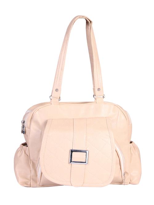 beige leather regular handbag - 14443762 - Very Small Image - 1