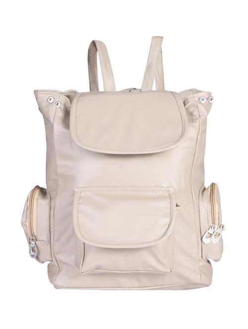 beige leather fashion backpack - 14443777 - Very Small Image - 1
