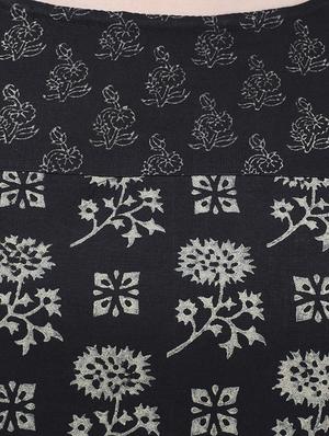 black cotton straight kurta - 14443930 - Standard Image - 4