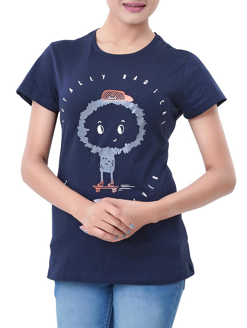 navy blue colored tee - 14444226 - Zoom Image - 1