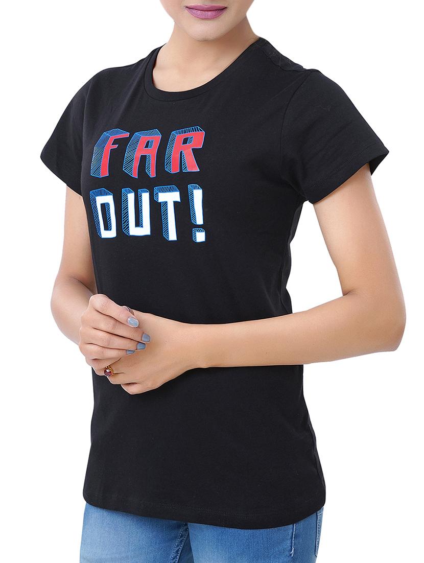 black colored tee - 14444227 - Zoom Image - 1