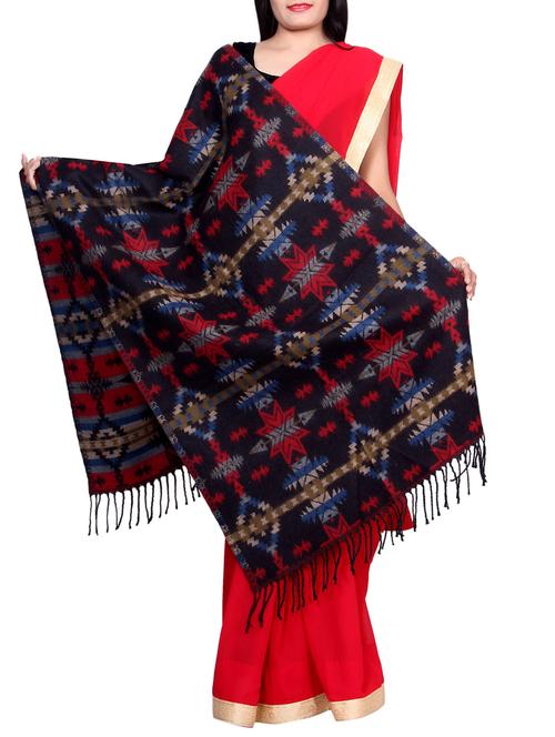 navy blue wool shawl - 14444399 - Standard Image - 1