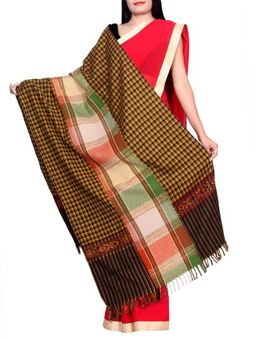 Multicolored wool reversible shawl - 14444408 - Standard Image - 1