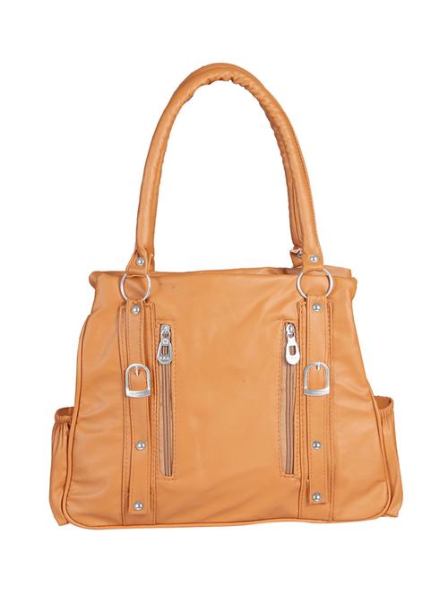 brown leather regular handbag - 14444708 - Very Small Image - 1