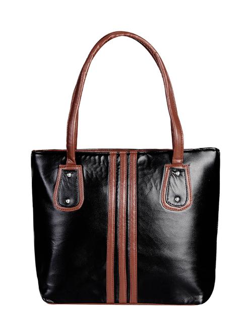 black leather regular handbag - 14444711 - Very Small Image - 1