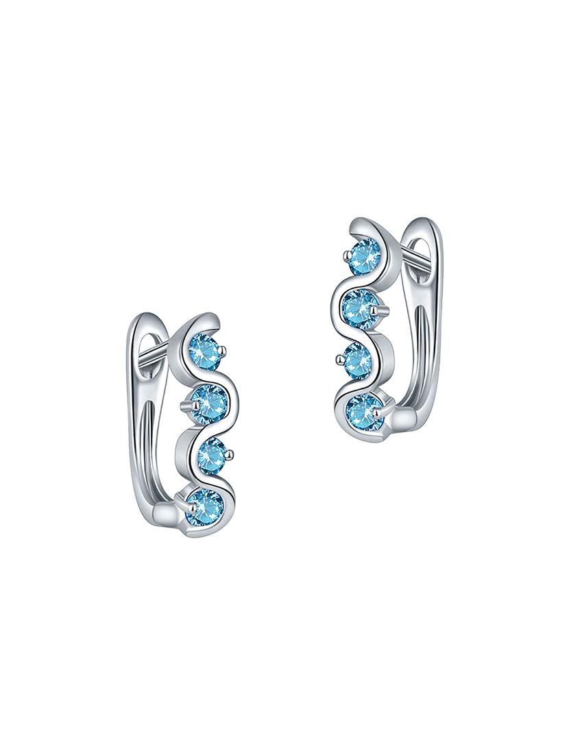 blue copper hoop earrings - 14445069 - Zoom Image - 1