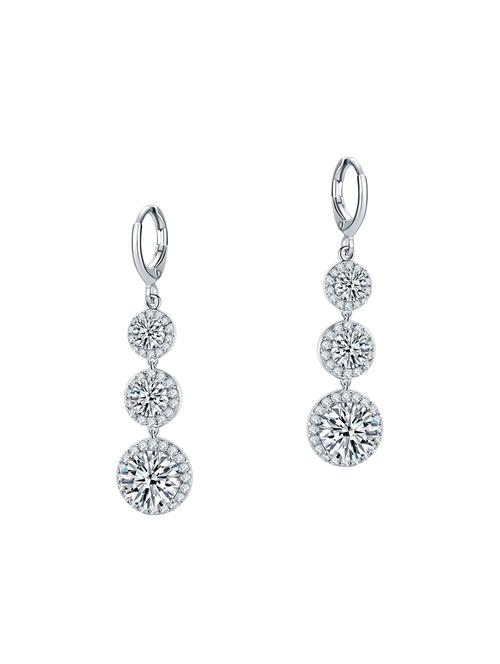 white copper drop earrings - 14445146 - Standard Image - 1