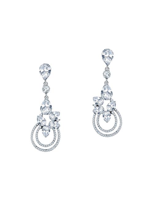 white copper drop earrings - 14445177 - Standard Image - 1