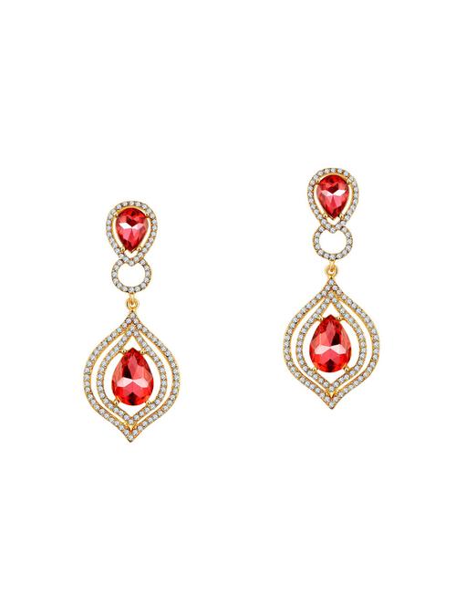 red copper drop earring - 14445200 - Standard Image - 1