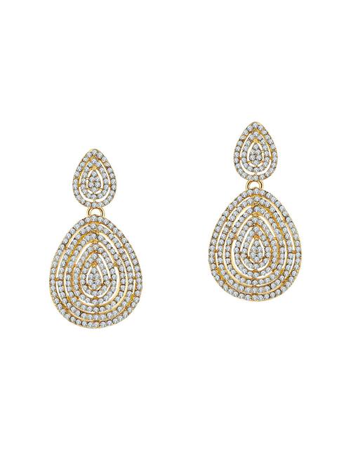 white copper drop earrings - 14445229 - Standard Image - 1