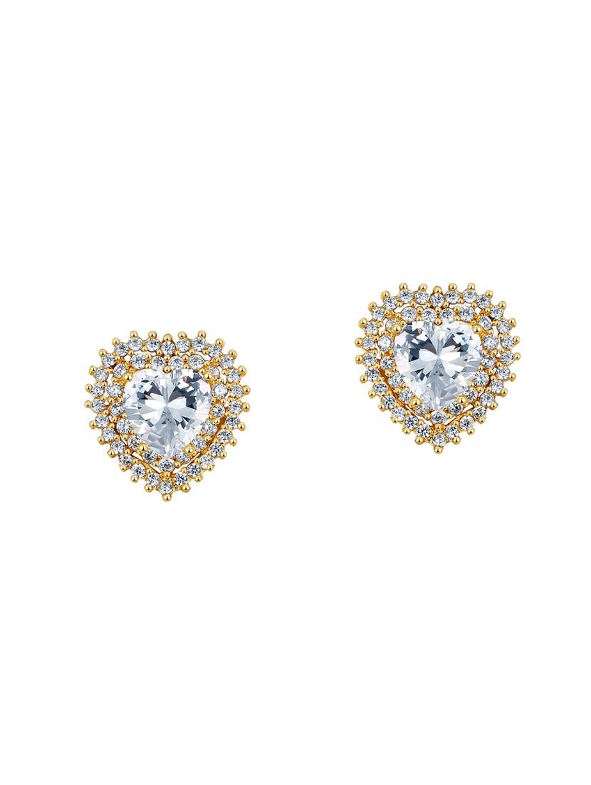 gold copper studs earrings - 14445270 - Zoom Image - 1