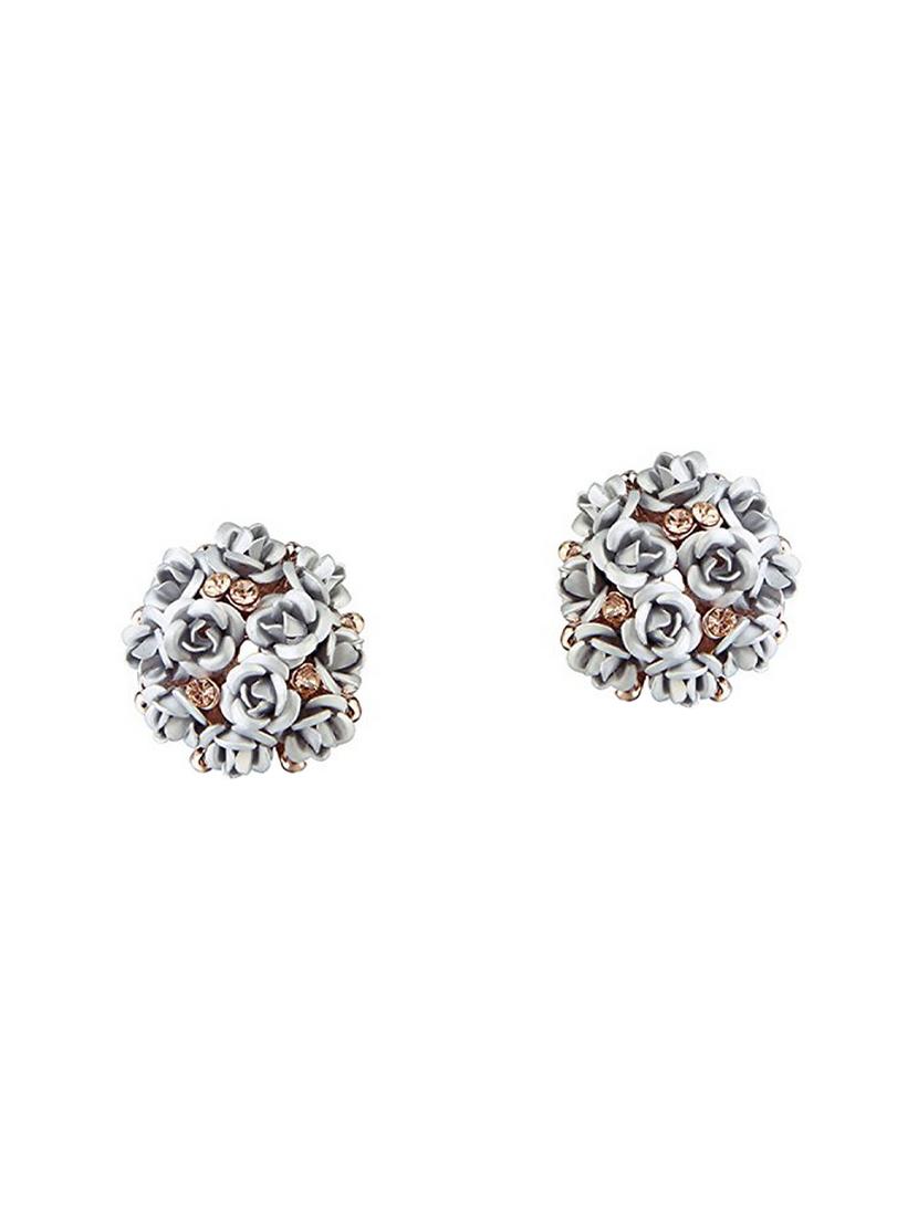 white copper studs earrings - 14445300 - Zoom Image - 1