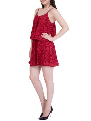red floral layered dress - 14445533 - Standard Image - 2