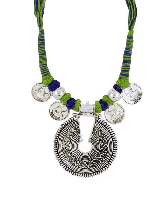 green brass necklace - 14445899 - Zoom Image - 1