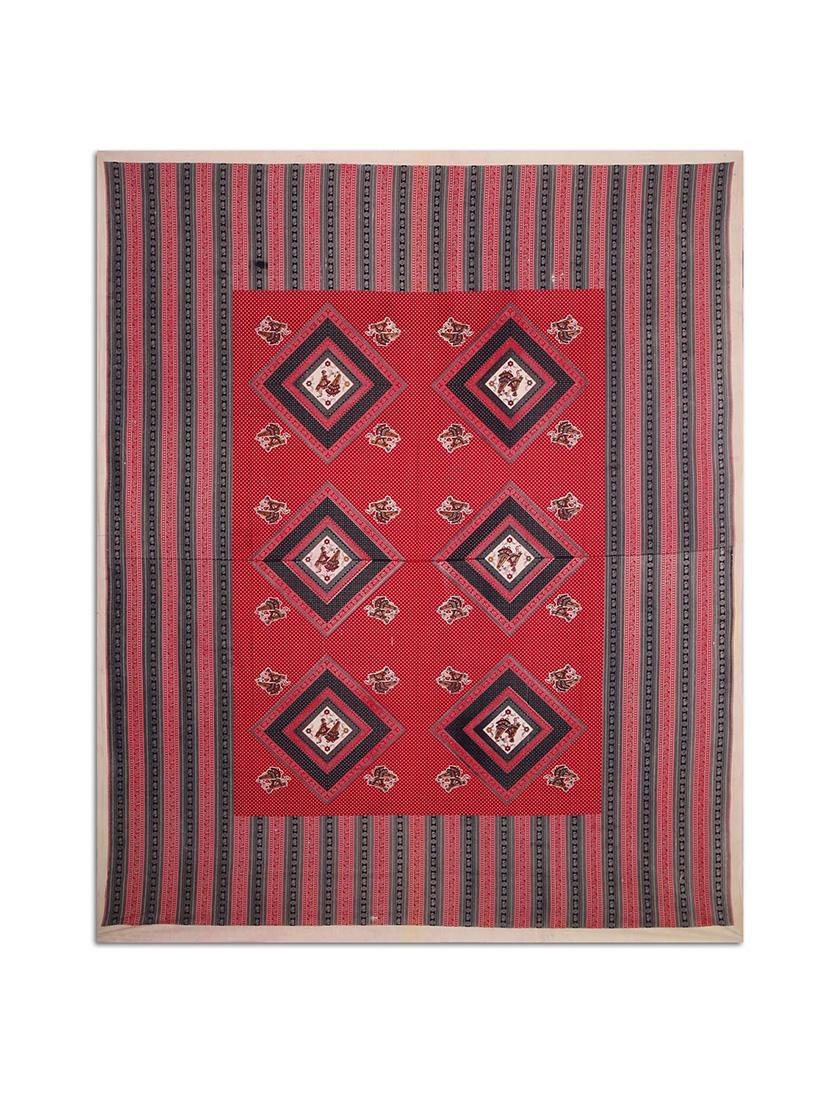 pure cotton rajasthani traditional double bed sheet with 2 pillow covers - 14446237 - Zoom Image - 2