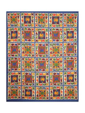 pure cotton rajasthani traditional double bed sheet with 2 pillow covers - 14446343 - Standard Image - 2