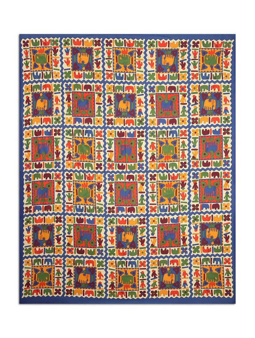 pure cotton rajasthani traditional double bed sheet with 2 pillow covers - 14446343 - Zoom Image - 2