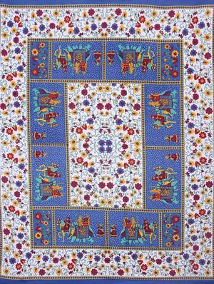 pure cotton rajasthani traditional double bed sheet with 2 pillow covers - 14446487 - Standard Image - 2