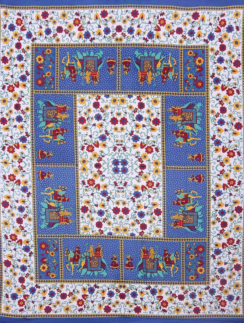 pure cotton rajasthani traditional double bed sheet with 2 pillow covers - 14446487 - Zoom Image - 2