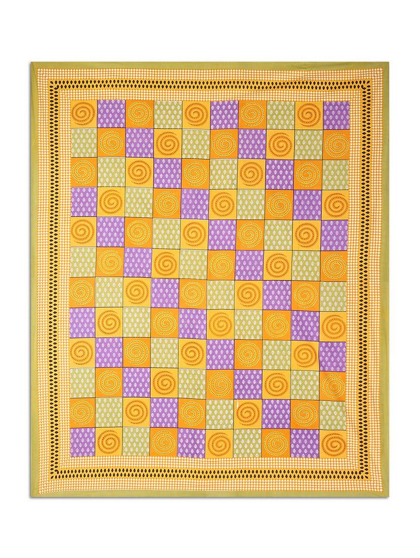 pure cotton rajasthani traditional double bed sheet with 2 pillow covers - 14446571 - Zoom Image - 2