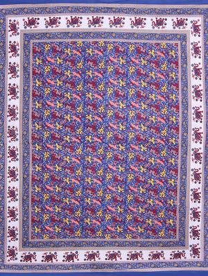 pure cotton rajasthani traditional double bed sheet with 2 pillow covers - 14446579 - Standard Image - 2