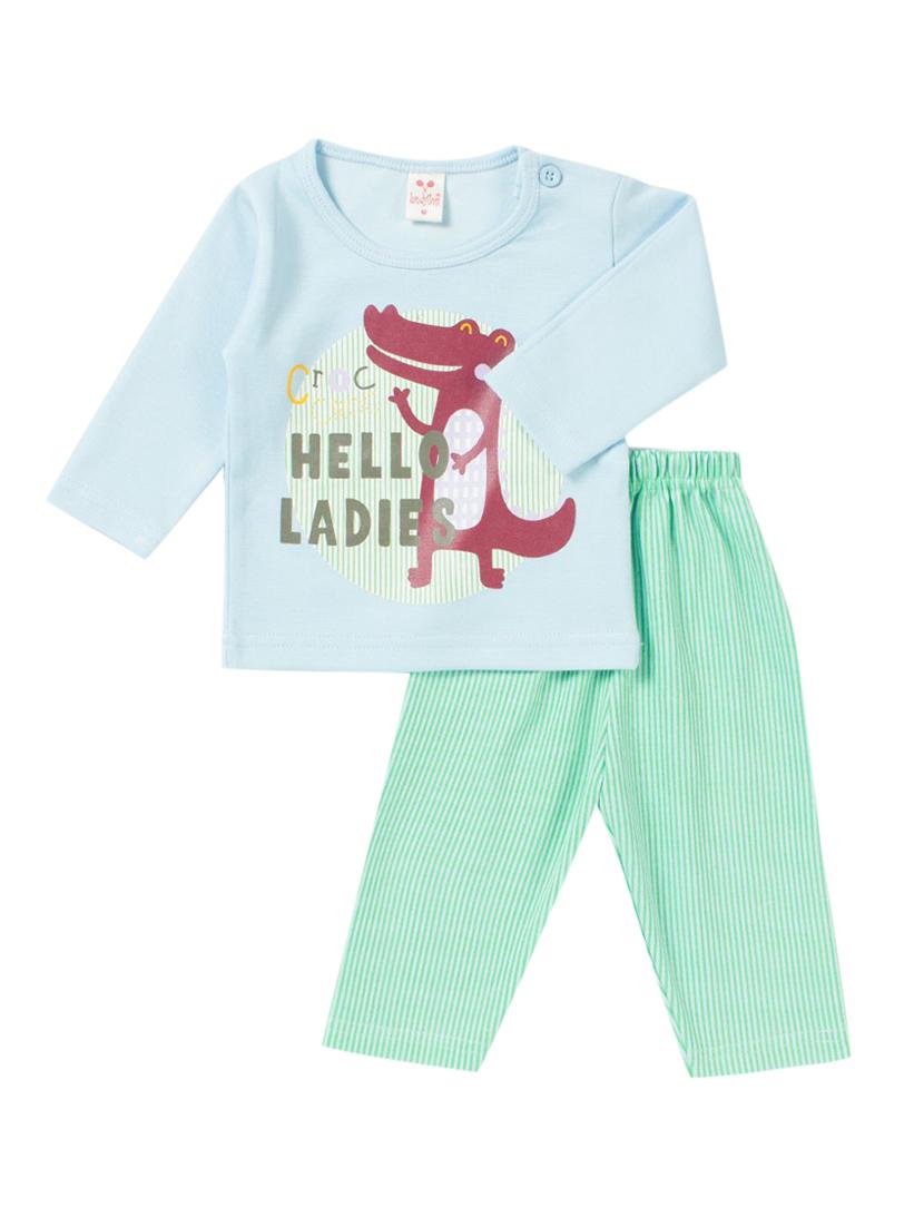 blue cotton pyjama set - 14446631 - Zoom Image - 1