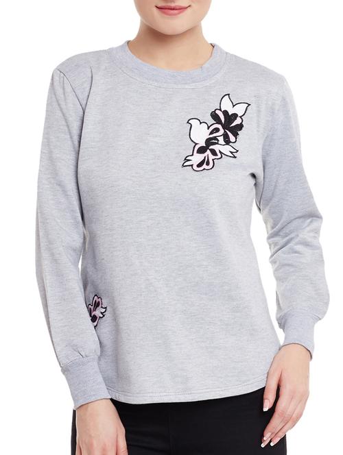 crew neck applique sweatshirt - 14447668 - Standard Image - 1