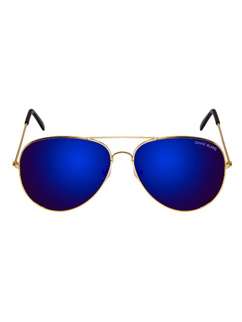 david blake blue aviator mirrored uv protection sunglass - 14448268 - Very Small Image - 1