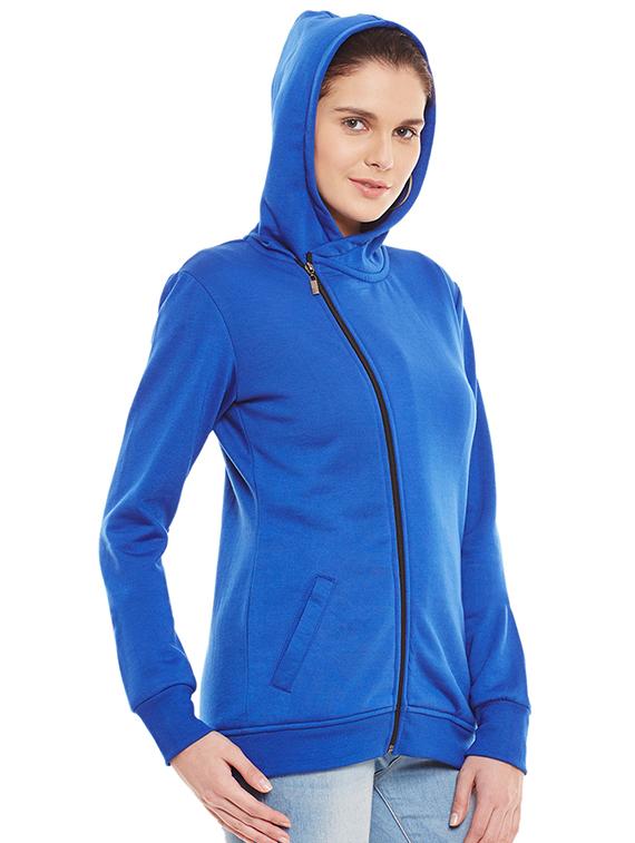 blue fleece hooded jacket - 14448574 - Zoom Image - 2