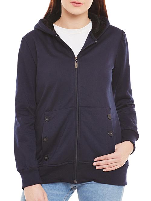 navy blue fleece soft shell jacket - 14448577 - Standard Image - 1