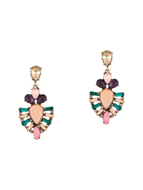 multi metal drop earring - 14448711 - Very Small Image - 1