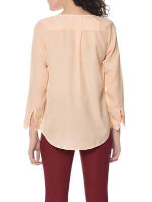 beige colored assymetrical top - 14449928 - Standard Image - 3