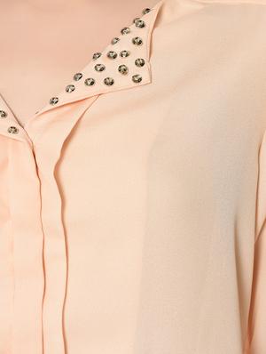 beige colored assymetrical top - 14449928 - Standard Image - 4