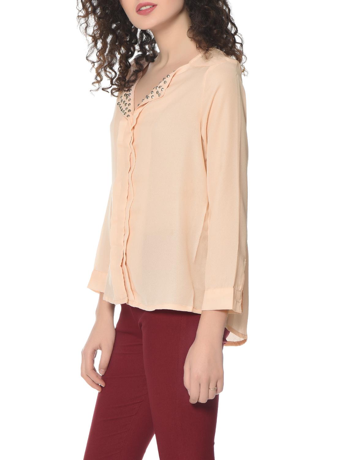 beige colored assymetrical top - 14449928 - Zoom Image - 2