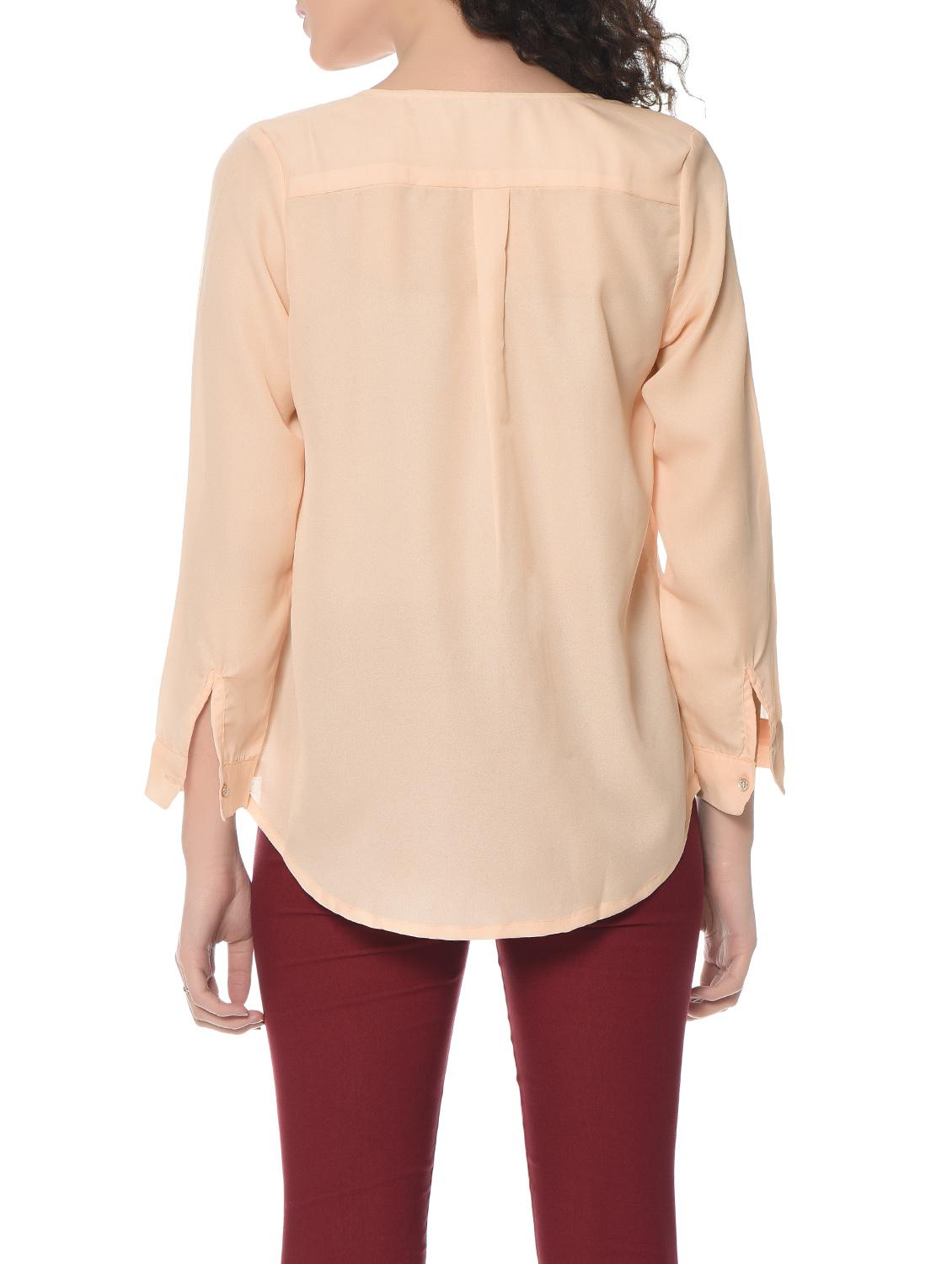 beige colored assymetrical top - 14449928 - Zoom Image - 3