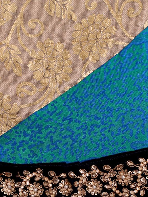 blue printed lehnga choli - 14451211 - Zoom Image - 3
