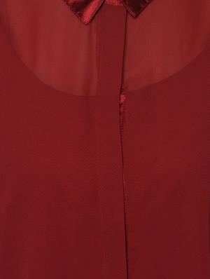 solid red shirt dress - 14451709 - Standard Image - 4